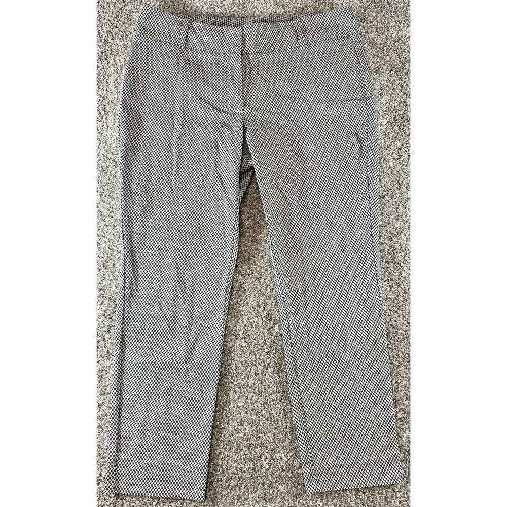 White House Black Market Womens Dress Pants Slim Ankle Geometric *MINT* Size 12 - Picture 1 of 7